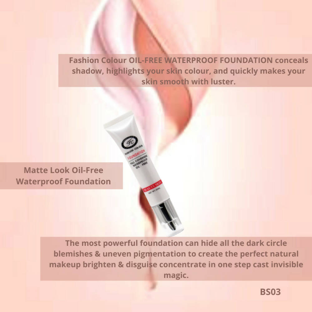 Fashion Colour Oil Free Full Coverage Waterproof Foundation-Shade 01 - Distacart