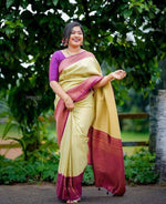 Thumbnail for DEIANA'S Beautiful Golden Jari with New Design Soft Lichi Silk Saree - Pista - Distacart