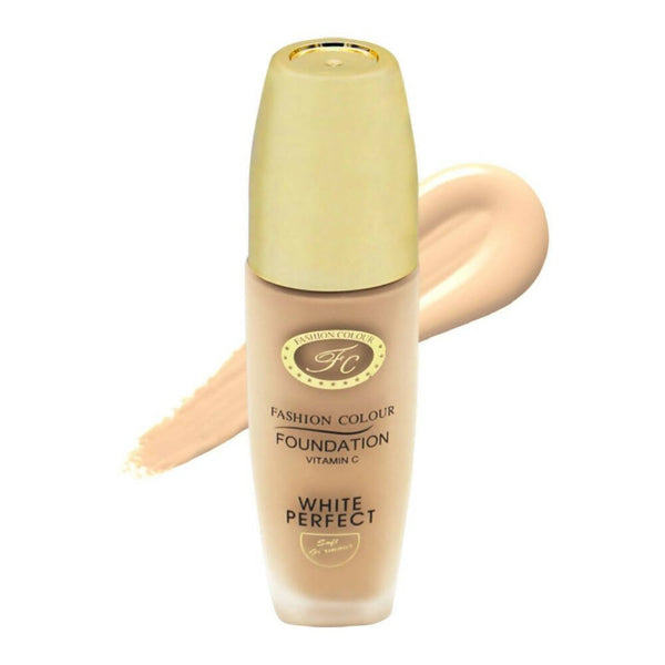 Fashion Colour White Perfect Vitamin C Foundation-01 Pearl White (Fair Skin Tone) - Distacart