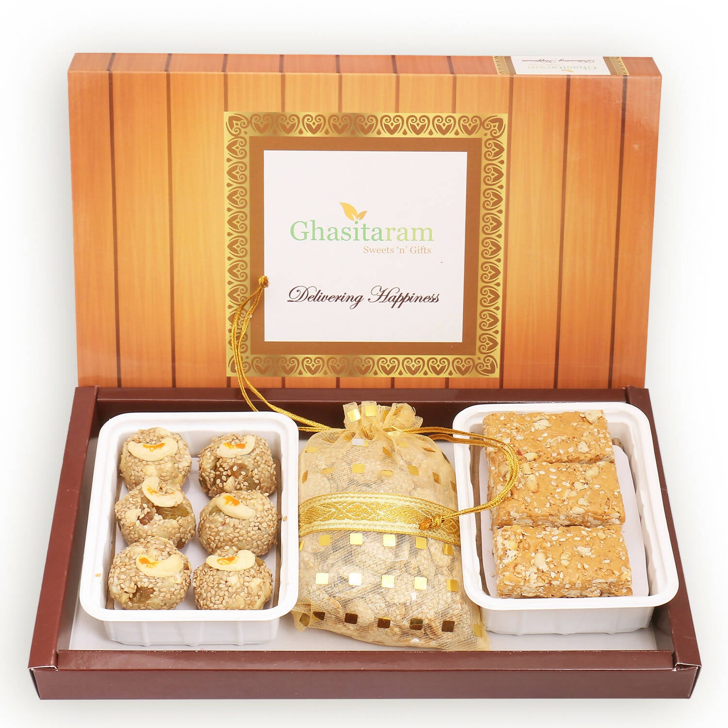Ghasitaram Sankranti /Lohri Gifts Sweets-Til Laddoo (Bhuga),Revadi And Gachak Hamper - Distacart