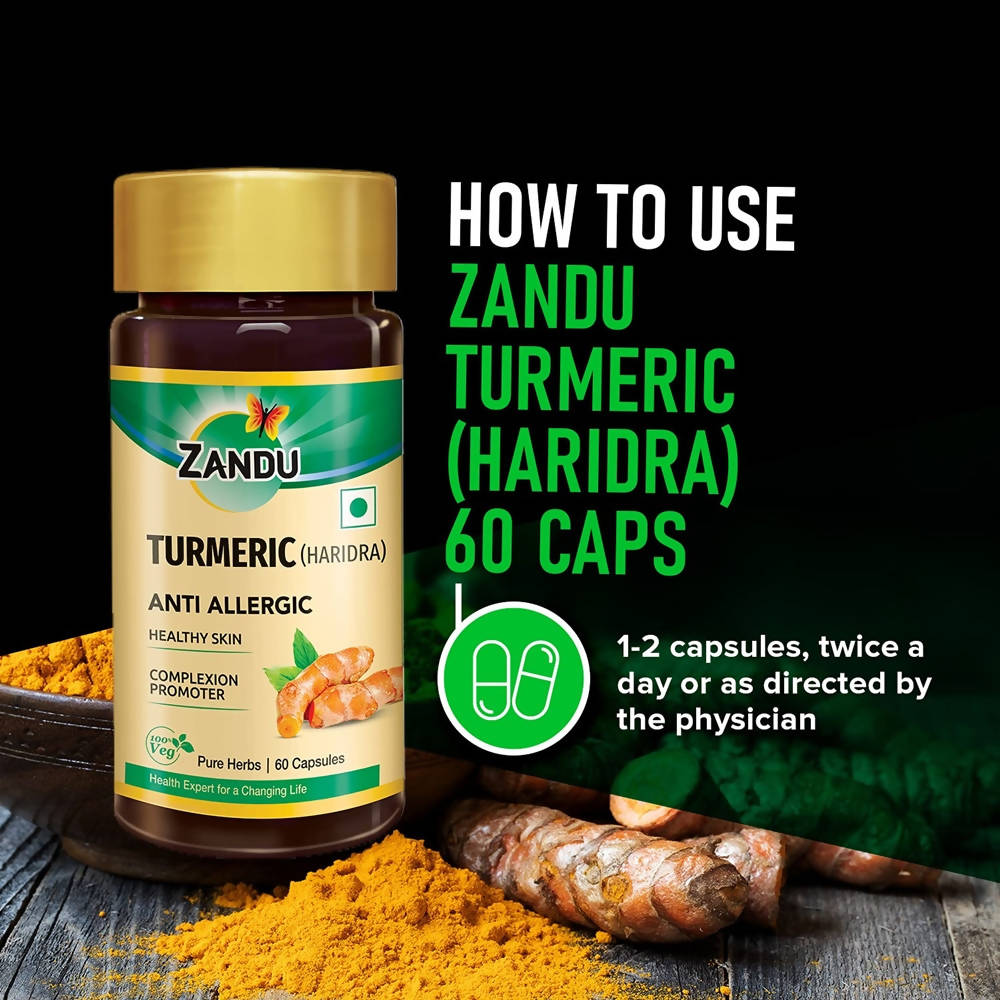 Zandu Turmeric (Haridra) Anti Allergic Capsules benefits
