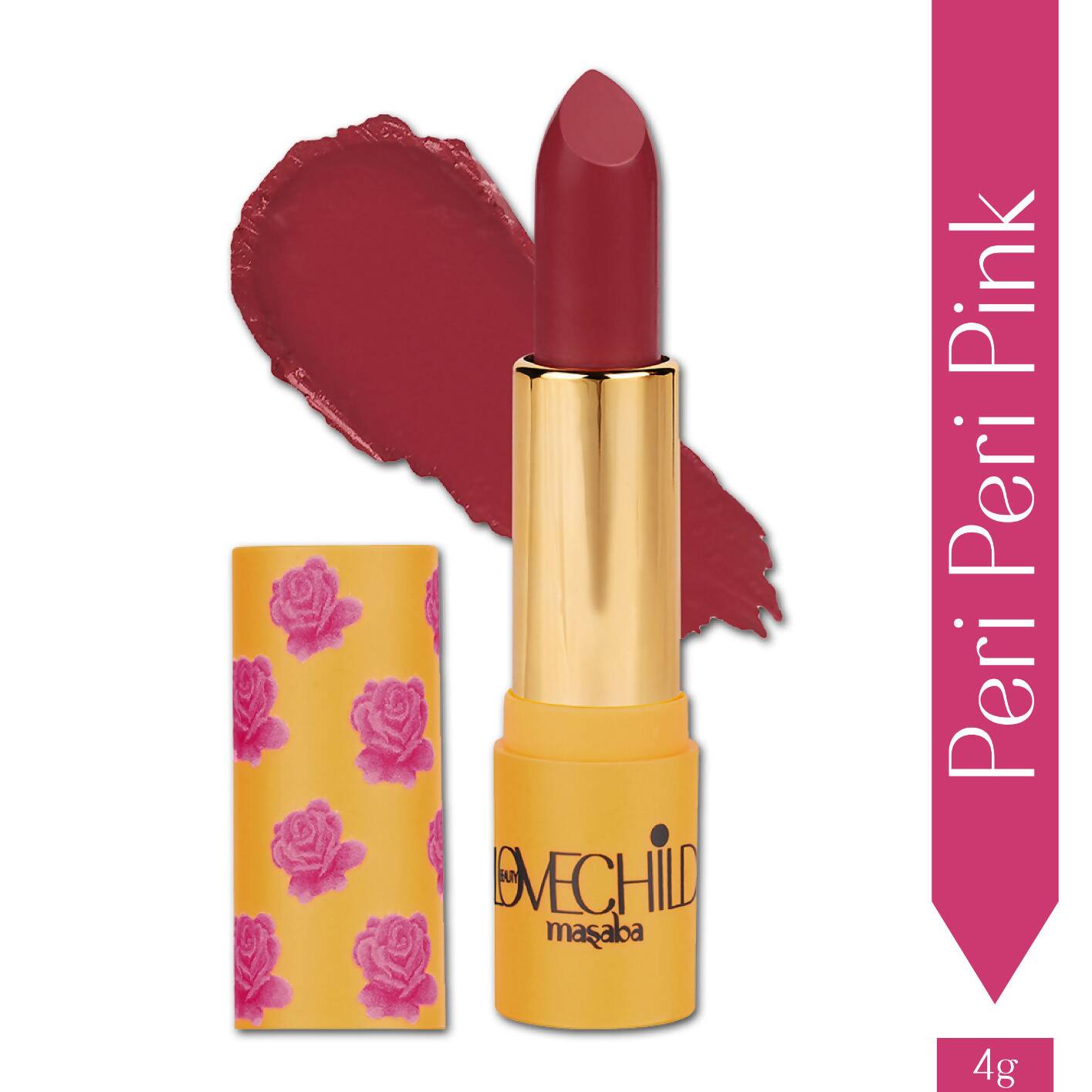 LoveChild By Masaba Gupta Rani Core Luxe Matte Lipstick - Peri-Peri Pink - Distacart