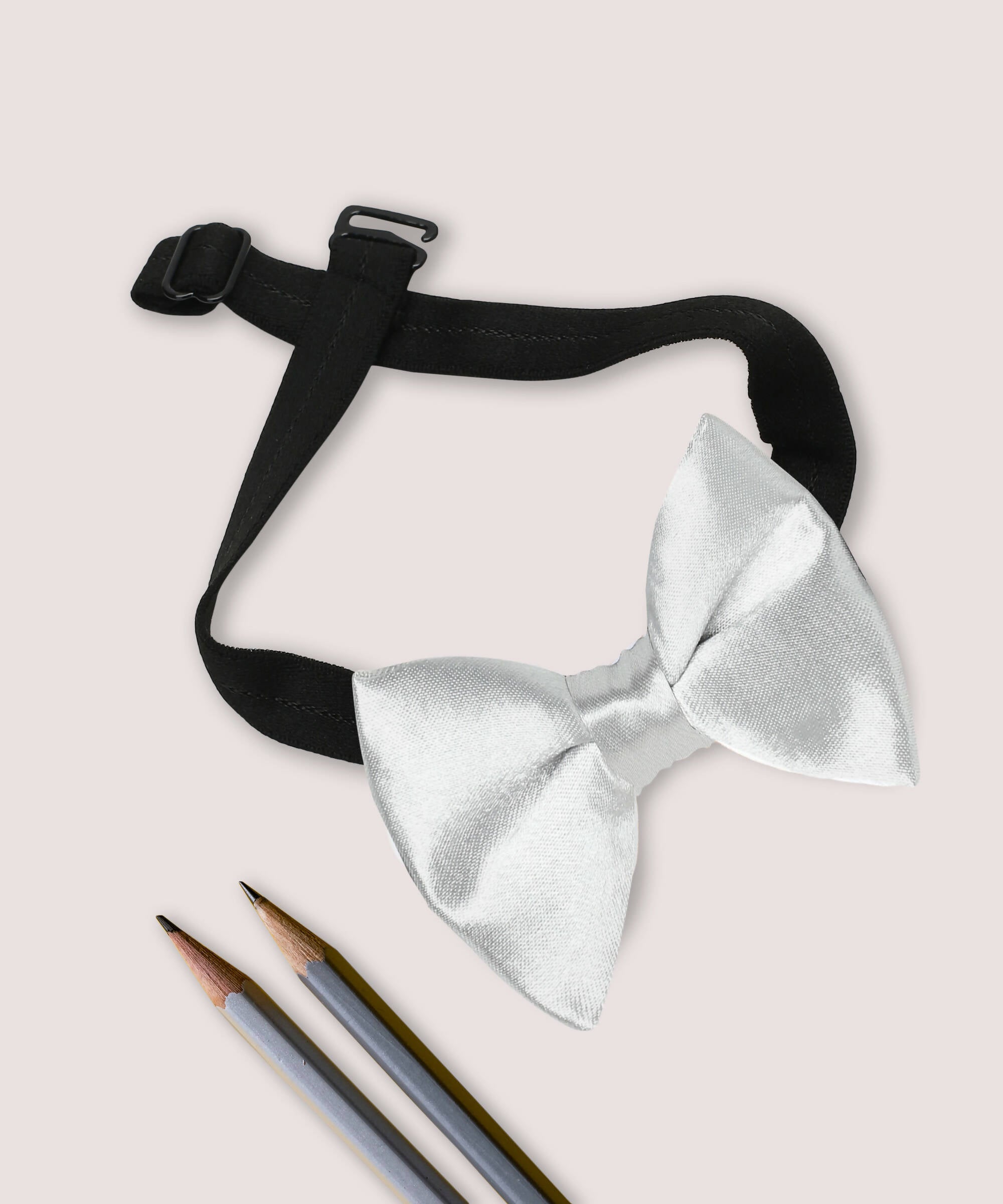 Manet Boys Solid Single Layer Bow - Silver - Distacart