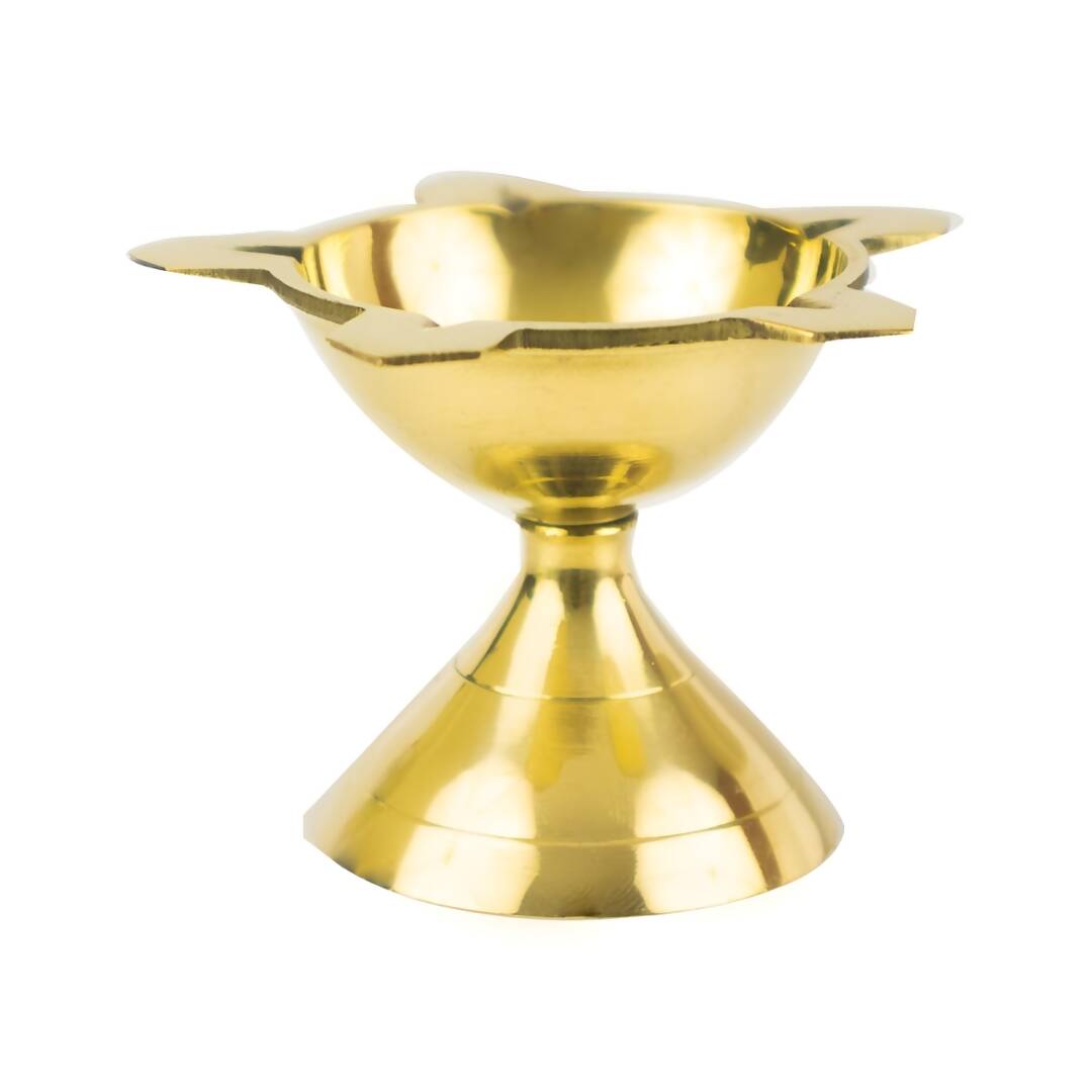 Spillbox Gold-Toned Brass Diya Pooja Essential - Distacart