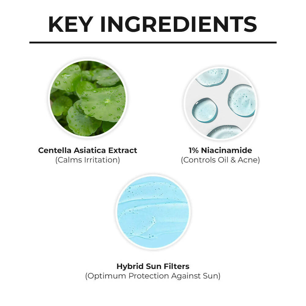 Dr. Sheth's Centella & Niacinamide Oil & Anti Acne Sunscreen - Distacart