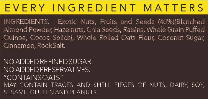 Thenibblebox Chocolate & Hazelnut Almond flour Superfood Porridge Instant Breakfast Mix - Distacart