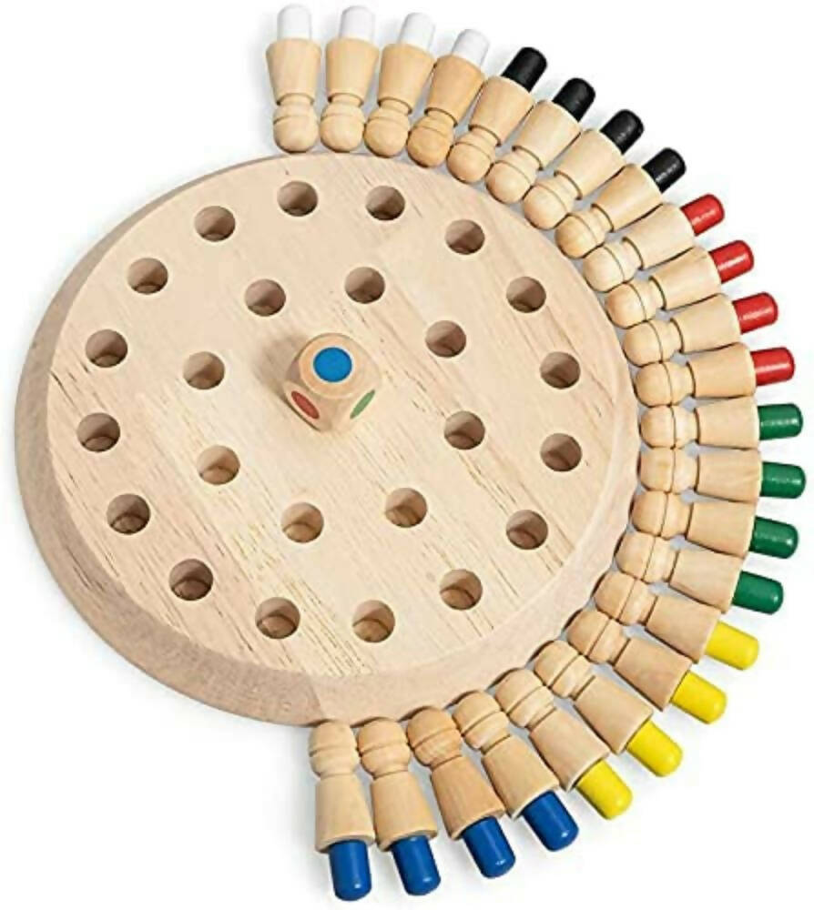 Kraftsman Wooden Memory Chess Game for Kids | Color Memory Chess Game | Educational Toy - Distacart