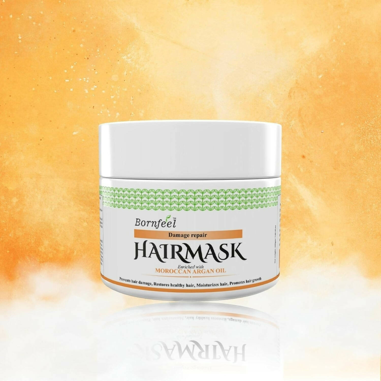 Bornfeel Damage Repair Hair Mask Enriched With Moroccan Argan Oil - Distacart