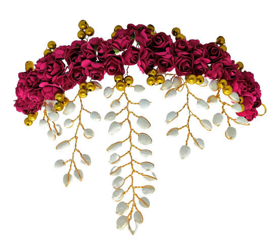 Pink Bridal Hair Juda Gajra