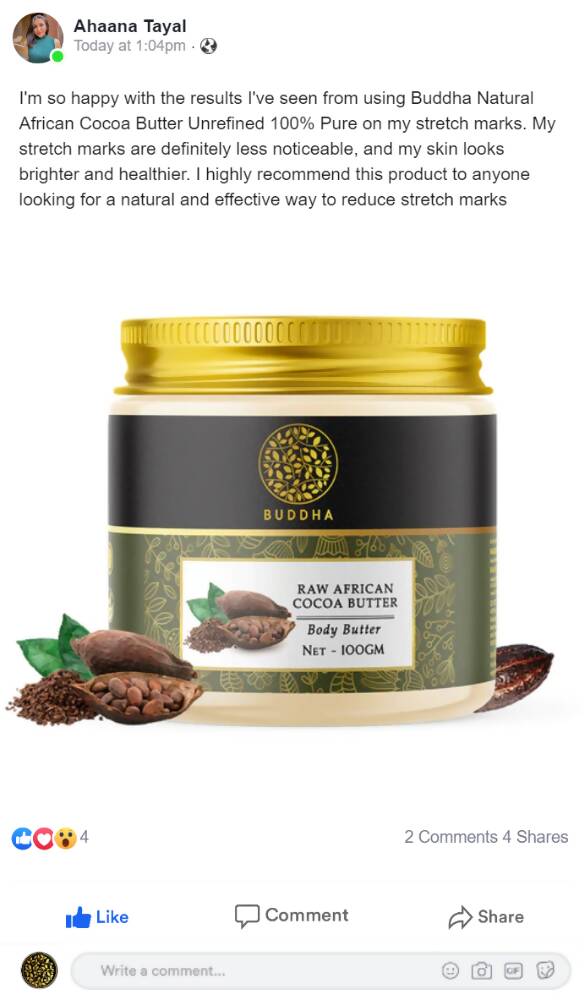 Buddha Natural African Cocoa Body Butter - Distacart