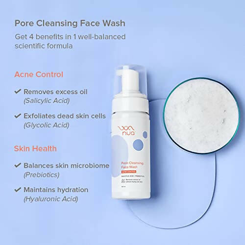 Nua Pore Cleansing Foaming Face Wash - Distacart
