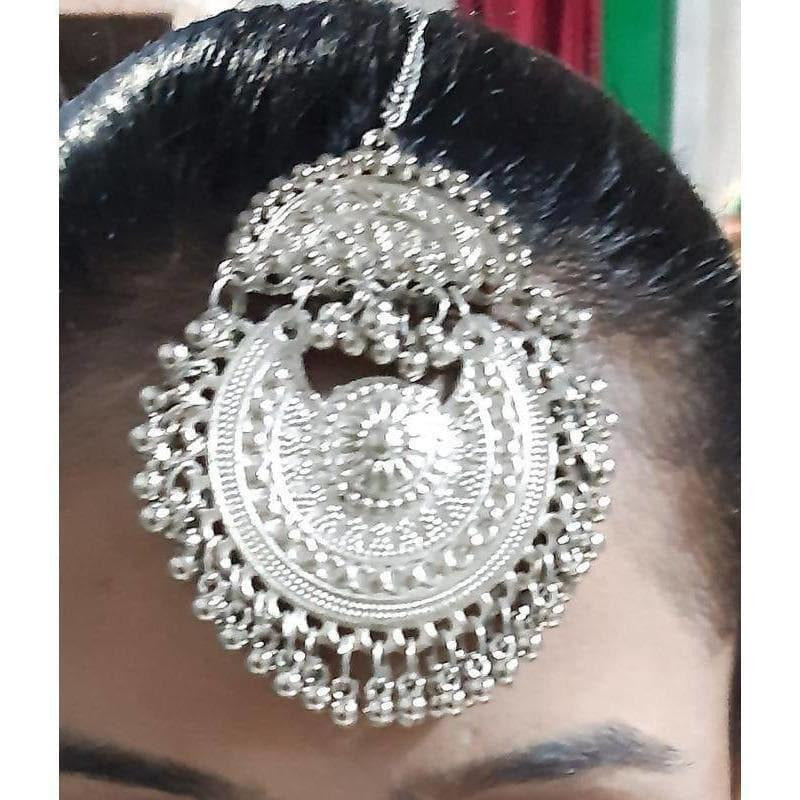 Oxidized Silver Fashion Maang Tikka