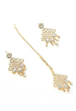 Thumbnail for Mominos Fashion Johar Kamal Traditional Rajwadi Design Heavy Golden Colour Necklace Set - Distacart