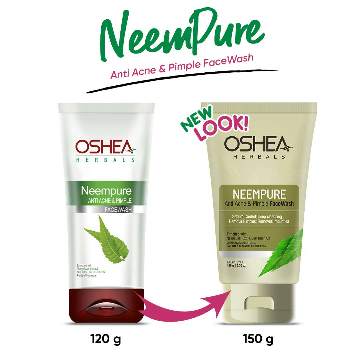 Oshea Herbals Neempure Anti Acne & Pimple Face Wash - Distacart