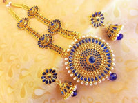 Thumbnail for Blue Color Kemp Long Necklace Set