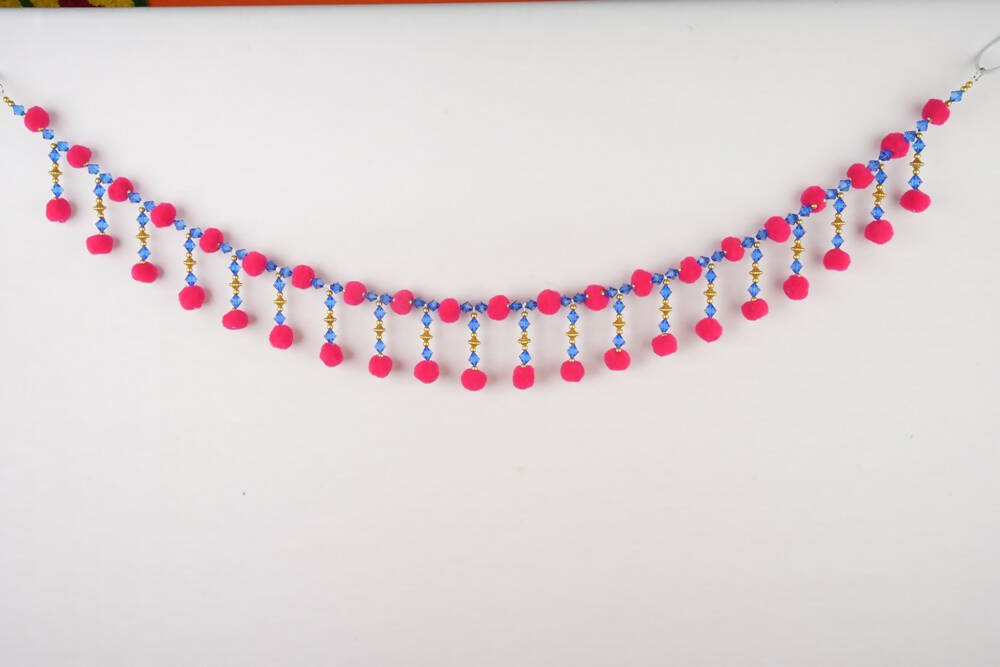 Kundan HandiKrafts Pink Blue Thoranna - Distacart