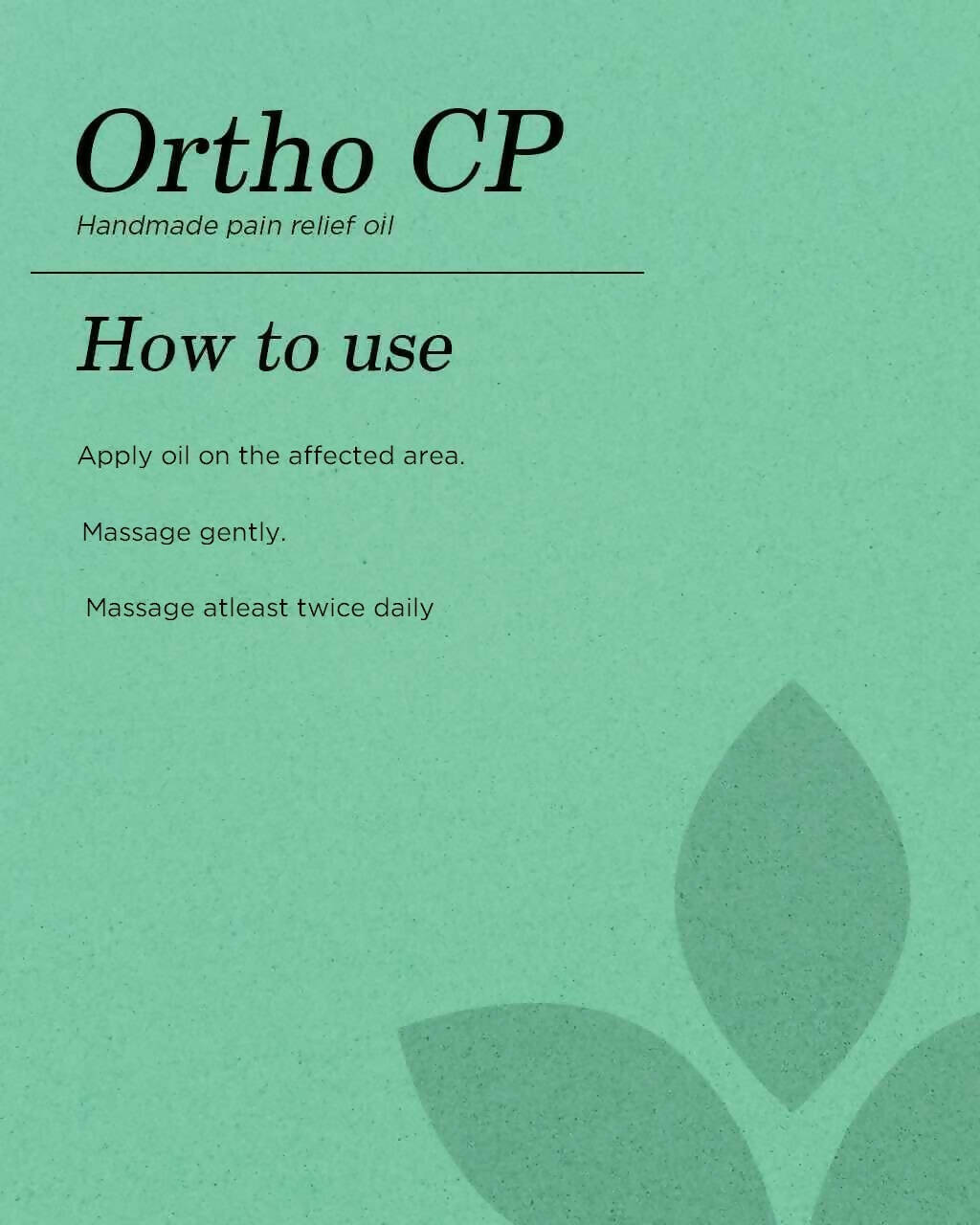 Avimee Herbal Ortho CP Body Massage Oil - Distacart