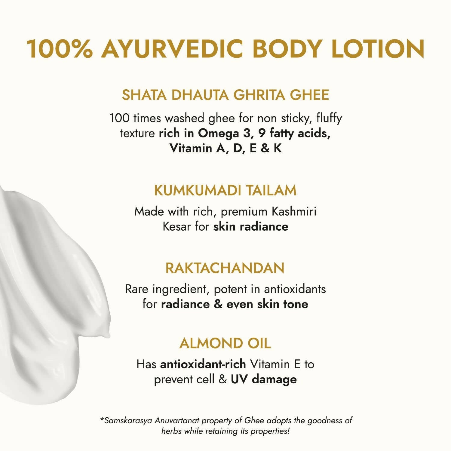 Kapiva Ayurveda Ghee Kumkumadi Body Lotion - Distacart