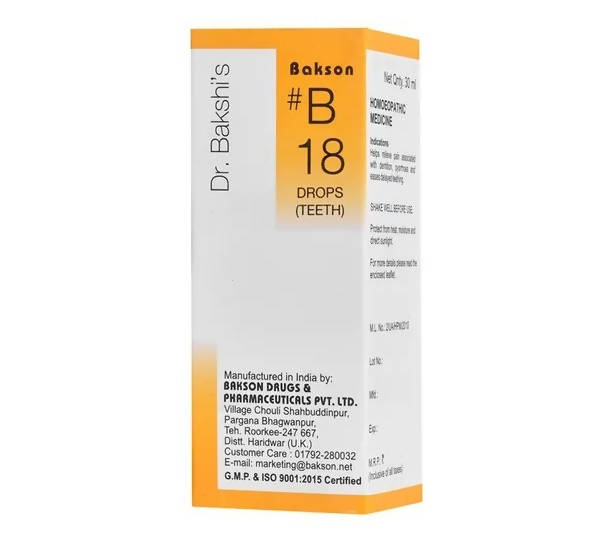 Bakson's Homeopathy B18 Drops (Teeth)