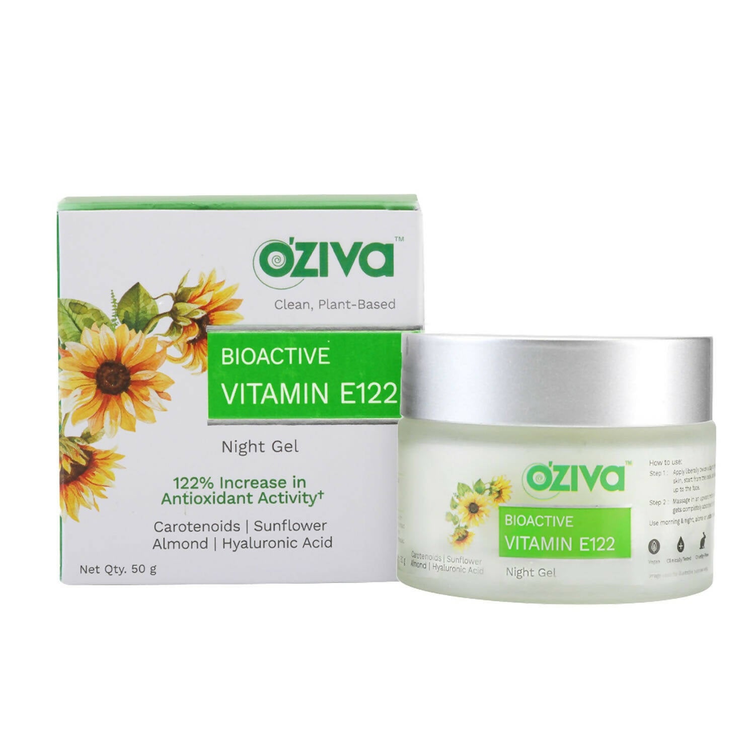 OZiva Bioactive Vitamin E122 Night Gel - Distacart