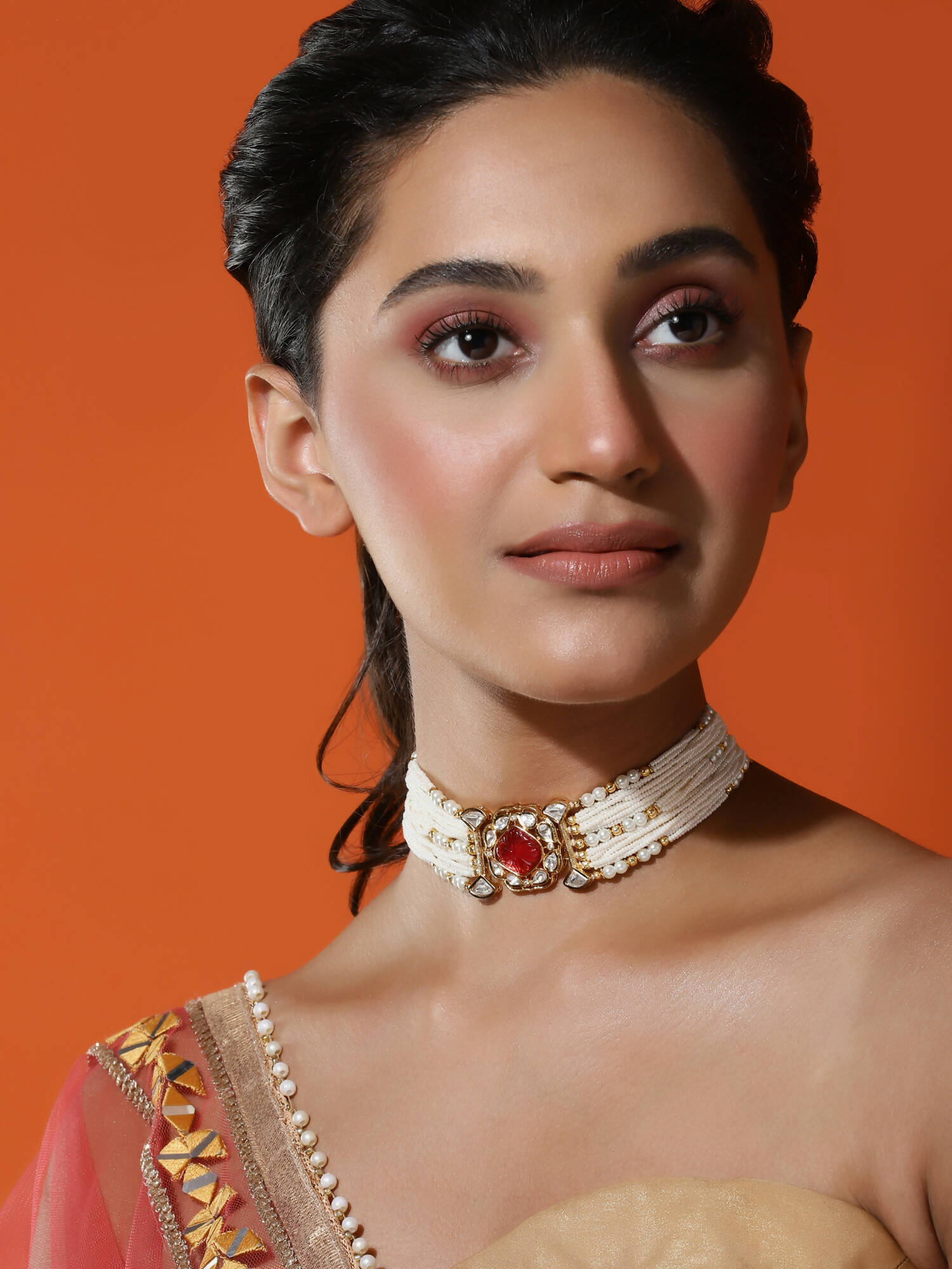 Women's Gold-Plated Necklace - Ruby Raang - Distacart