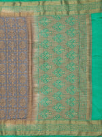 Thumbnail for Mimosa Women's Charcoal Grey Patola Art Silk Saree - Distacart