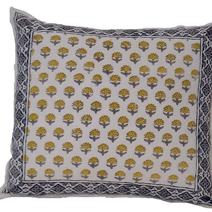 The Decor Nook Yellow Booti Print Cushion Cover online