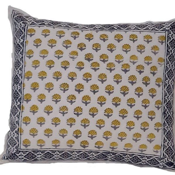 The Decor Nook Yellow Booti Print Cushion Cover online