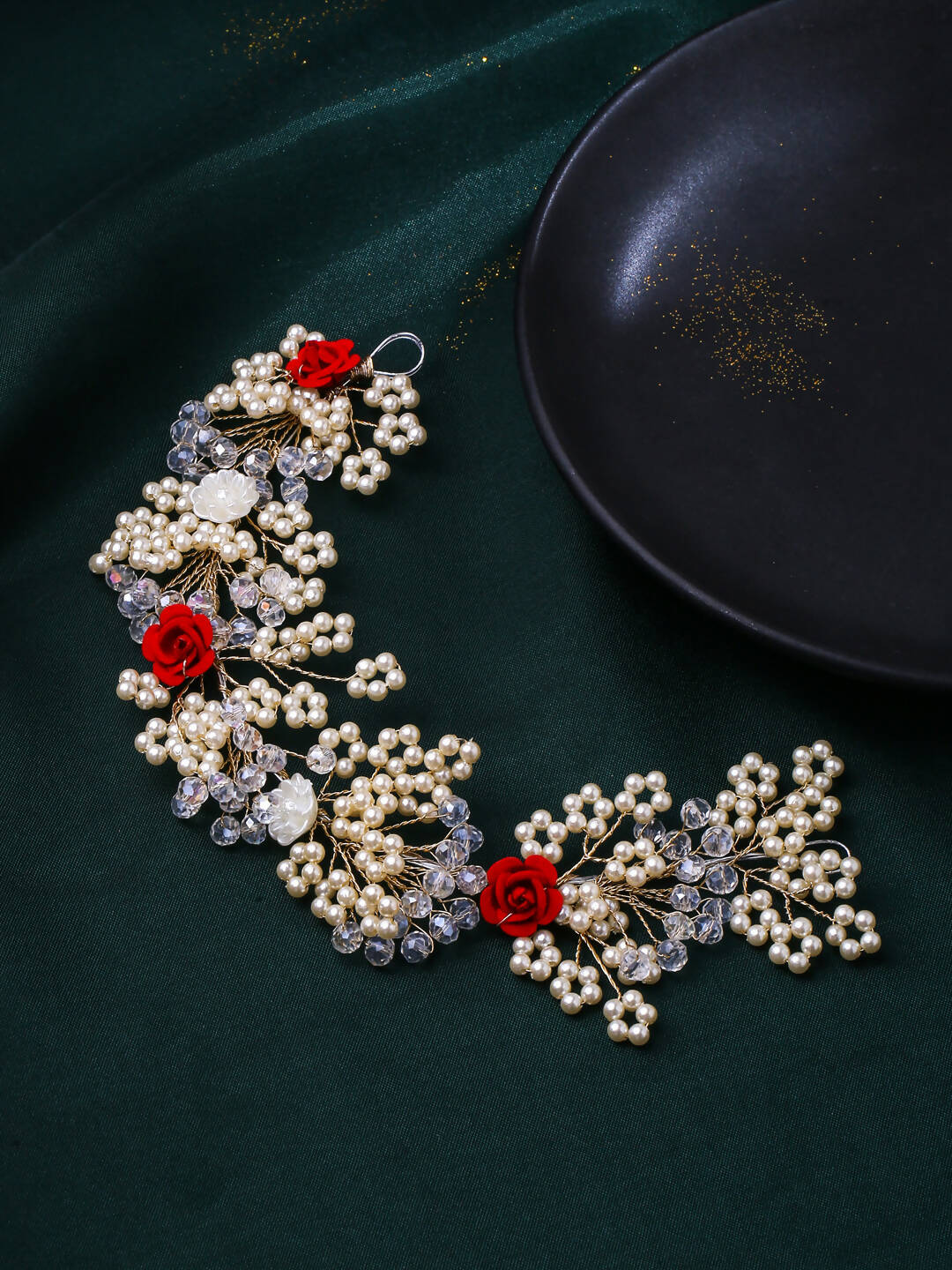 NVR Women's Embellished Beaded Hair Accessory Set - Distacart