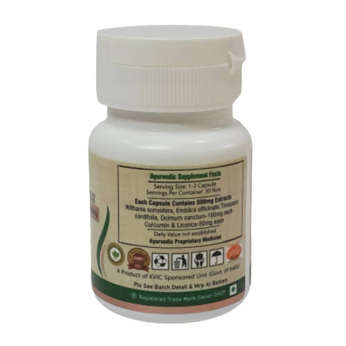 Deep Ayurveda Immuno Plus 500mg Veg Capsules - Distacart