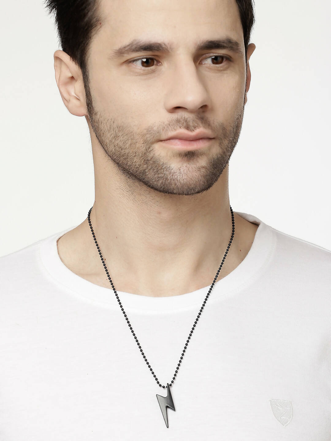 NVR Men Black Plated Flash Pendent With Chain - Distacart