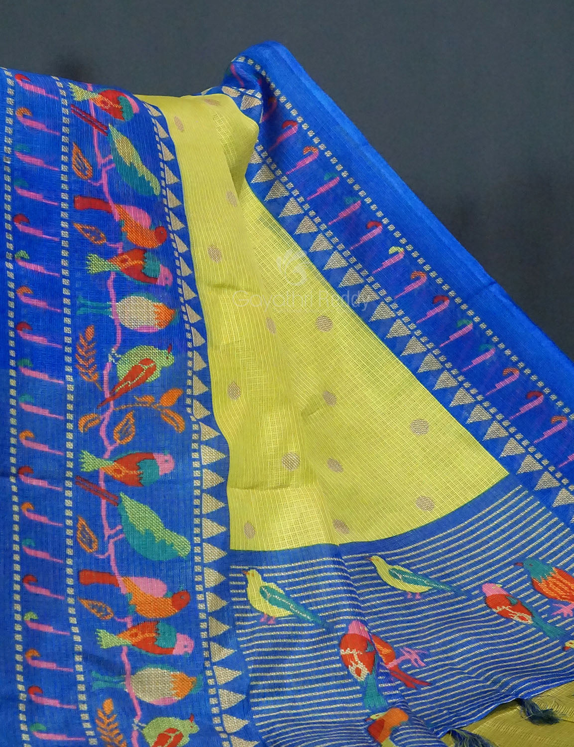 Parrot Green Colour With All Over Buttes Semi Silk Kota Saree By Gayathri Reddy Designer Studio - Distacart