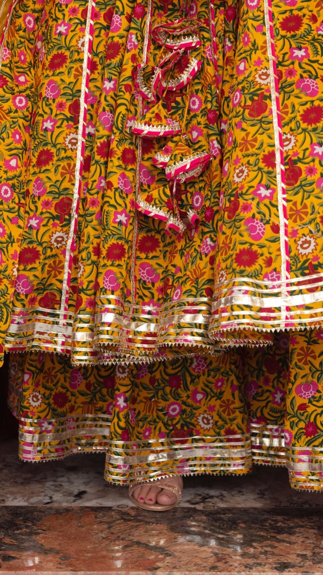 Pomcha Jaipur Mastani Cotton Anarkali Plazo Set - Distacart