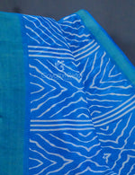 Thumbnail for Shades of Blue with Lehariya Design Semi Chanderi Saree By Gayathri Reddy Designer Studio - Distacart