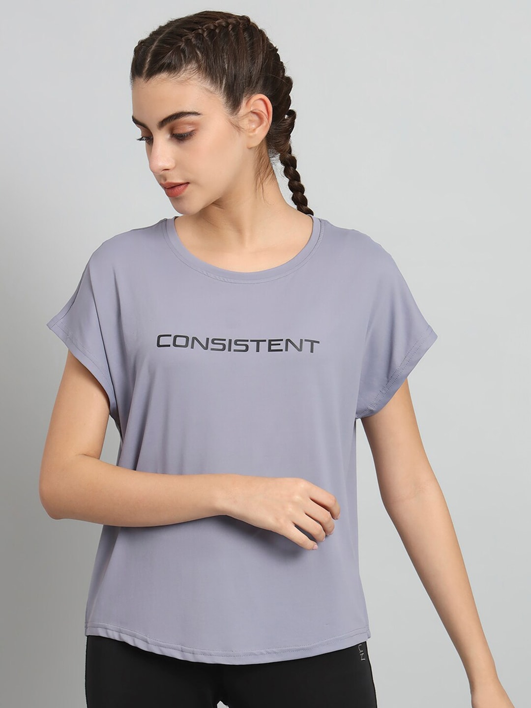 MKH Typography Printed Extended Sleeves Relaxed Fit Dri-FIT T-shirt - Distacart