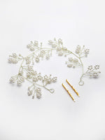 Thumbnail for Panash Women Gold-Toned & White Beaded Tiara - Distacart