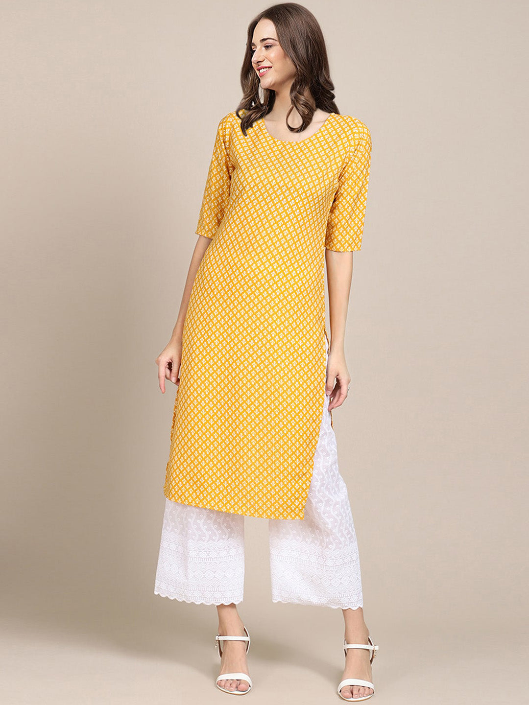 Kalini Women Pack of 2 Geometric Printed Crepe Kurtas - Distacart