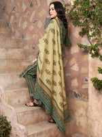 Thumbnail for Sangria Ethnic Motifs Printed Pure Cotton Kurta with Trousers & Dupatta - Distacart