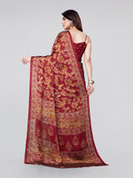 Thumbnail for Kalini Women Red & Yellow Floral Saree - Distacart