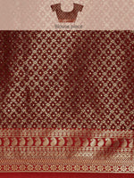Thumbnail for Mitera Green & Gold-Toned Woven Design Zari Silk Cotton Banarasi Saree - Distacart