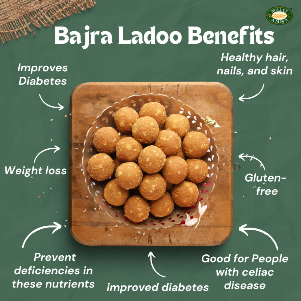 Millet Amma Bajra Laddoo -Made with Jaggery - Distacart