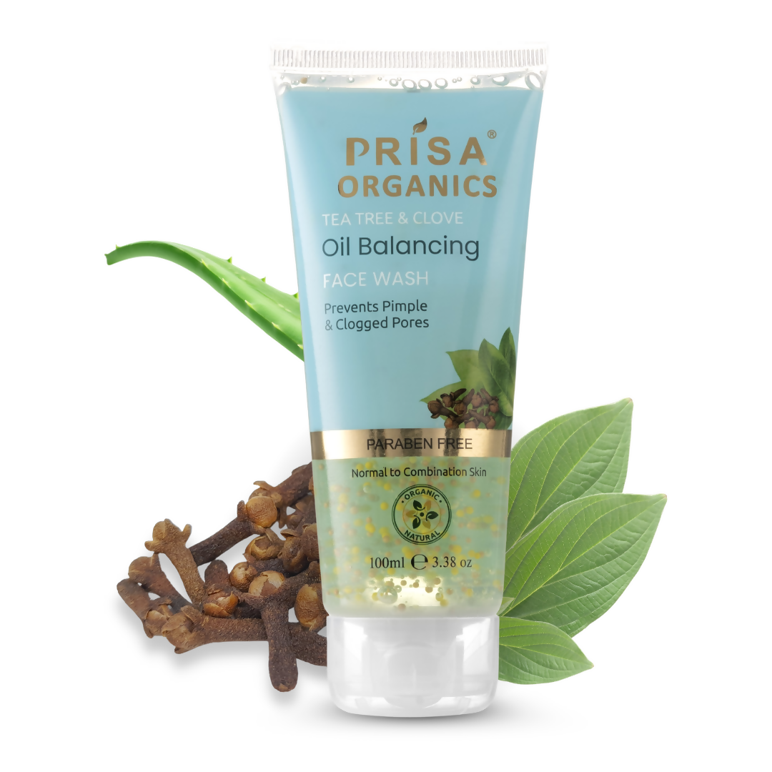 Prisa Organics Tea Tree & Clove, Oil Balancing Face Wash - Distacart