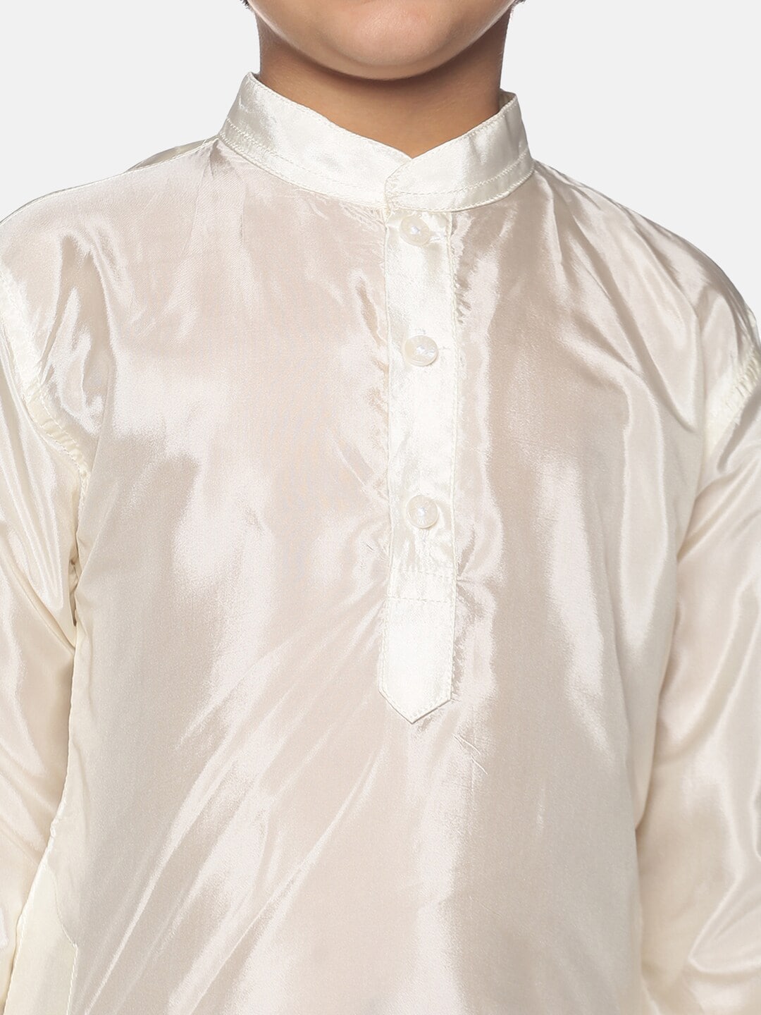Sethukrishna Boys Cream-Coloured & White Kurta With Pyjamas - Distacart