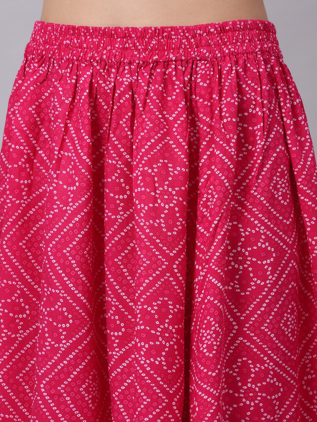 Kalini Women Pink Floral Embroidered Layered Gotta Patti Kurti with Sharara & With Dupatta - Distacart