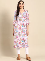 Thumbnail for Sangria Women Floral Printed Sequinned Kurta - Distacart