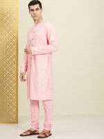 Thumbnail for House of Pataudi Embroidered Regular Sequinned Rozana Kurta with Pyjamas - Distacart