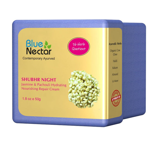 Blue Nectar Shubhr Night Jasmine & Pachouli Hydrating Nourishing Repair Cream for Men - Distacart