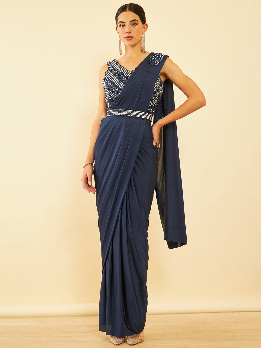 Soch Beads and Stones Ready to Wear Saree - Distacart