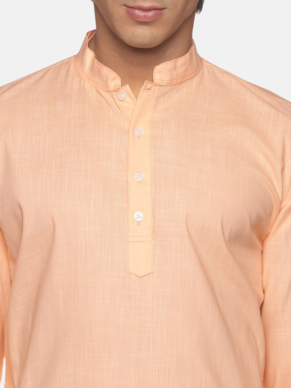 Sethukrishna Men Orange Pure Cotton Kurta with Salwar - Distacart