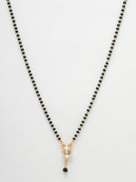 Thumbnail for NVR Women Ethnic Gold-Plated Beaded Mangalsutra With Ad Stone - Distacart